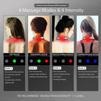 2025 Mini Portable Hanging Neck Massager With Heat Electric EMS TENS Pulse Hot Compress Smart Cervical Spine Massager Shoulder
