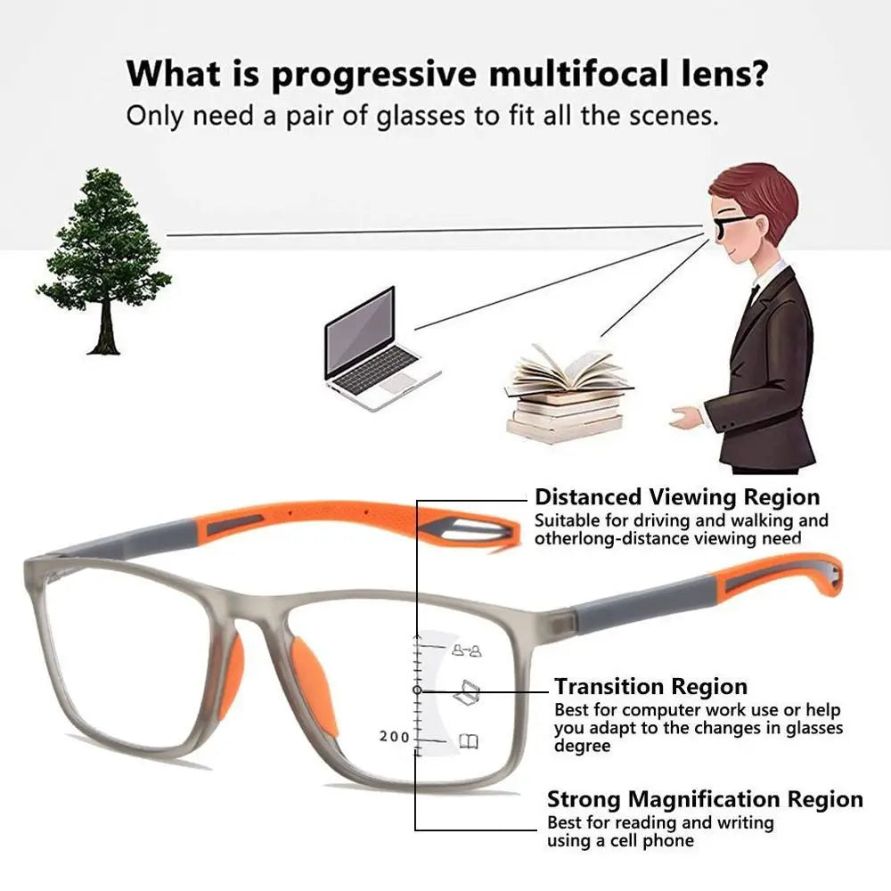 Puridi FOCUS+ Multifocal Reading Glasses