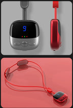 2025 Mini Portable Hanging Neck Massager With Heat Electric EMS TENS Pulse Hot Compress Smart Cervical Spine Massager Shoulder