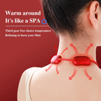 2025 Mini Portable Hanging Neck Massager With Heat Electric EMS TENS Pulse Hot Compress Smart Cervical Spine Massager Shoulder