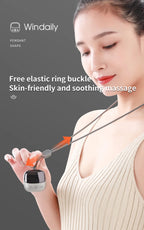 2025 Mini Portable Hanging Neck Massager With Heat Electric EMS TENS Pulse Hot Compress Smart Cervical Spine Massager Shoulder